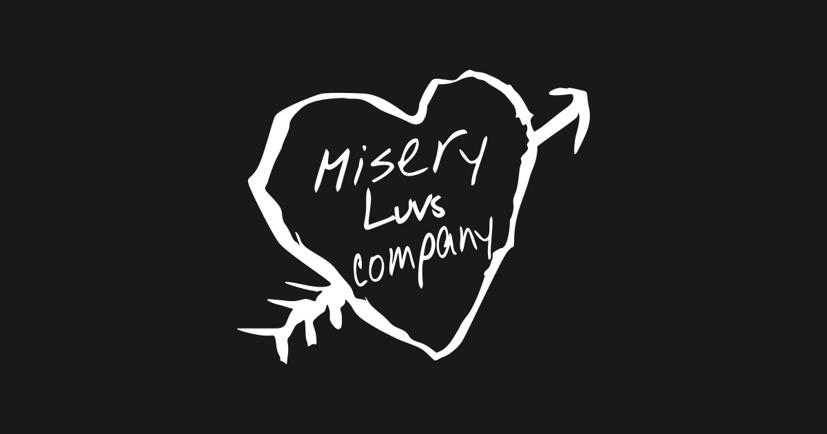 Misery Loves Company carved love heart and arrow Misery Loves Company