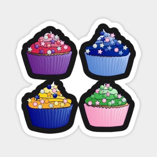 Inner Senshi Cupcakes Pattern Magnet