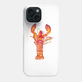 Juicy lobster - food illustration in watercolors Phone Case