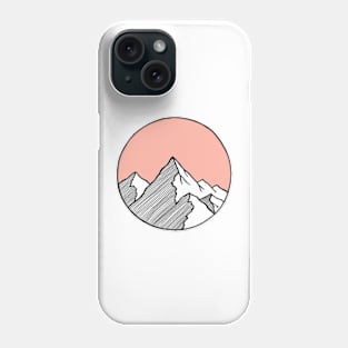 Pink Mountains Phone Case