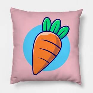 Carrot Vegetable Cartoon Pillow