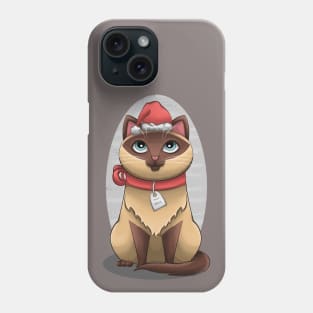 Siamese Christmas Cat Phone Case