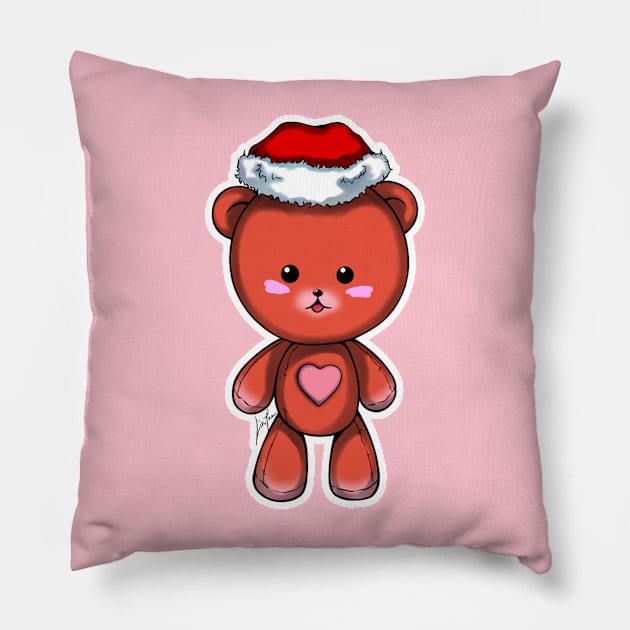 Heartbear X-Mas Pillow by LinYue