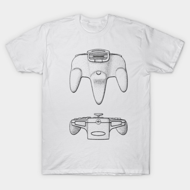 Game Controller Vintage Patent Hand Drawing Game T Shirt