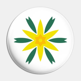 Daffodil Starflower (Yellow Green) Pin