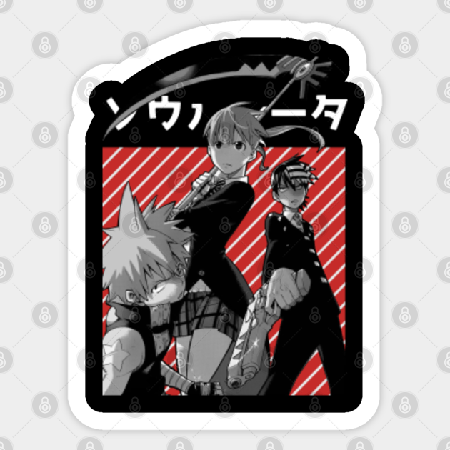 Soul Eater Anime Character Maka Albarn Death The Kid Evan Soul Eater Sticker Teepublic When the series started, she was approximately 13 years old and her father (spirit. teepublic