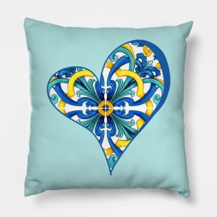 Heart of  Portuguese Tiles Pillow