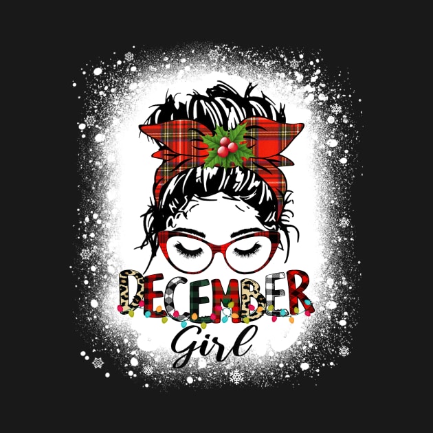 Bleached Messy Bun December Girl Christmas Lights Birthday by Magazine