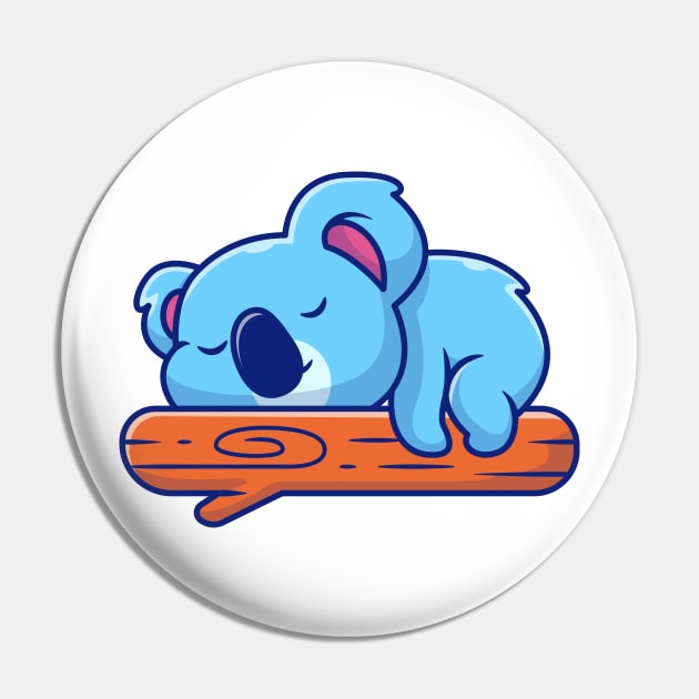 Cute Koala Sleeping On Tree Pin by Catalyst Labs