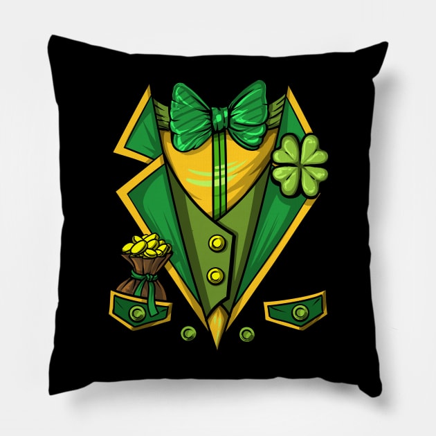 Leprechaun Costume Saint Patrick Day Suit Gift Pillow by underheaven