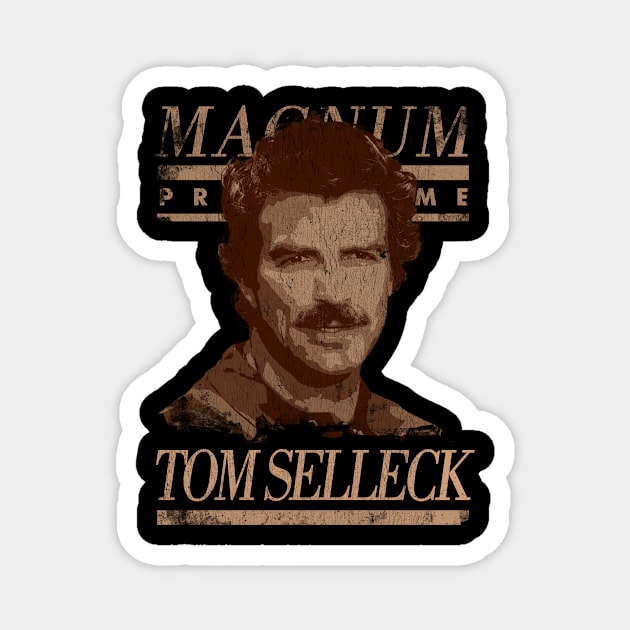 Tom "Magnum" Selleck Magnet by PONGEISM STRIPEYE