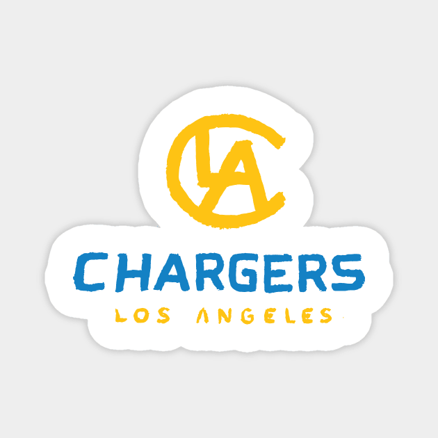 Los Angeles Chargeeees 04 Magnet by Very Simple Graph