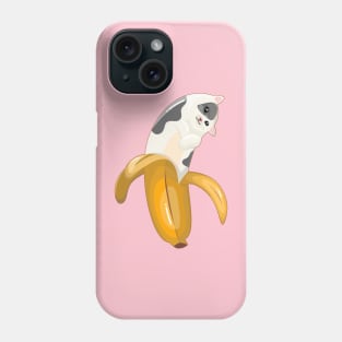 Cute Banana Bicolor Cat Phone Case