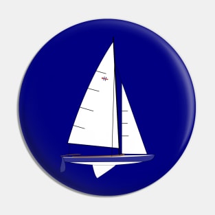 Hampton One Design Sailboat Pin