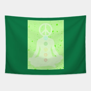 Spiritual Meditation Chakras Peace Graphic Tapestry