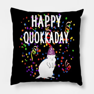 Happy Quokkaday funny quokka design love Pillow