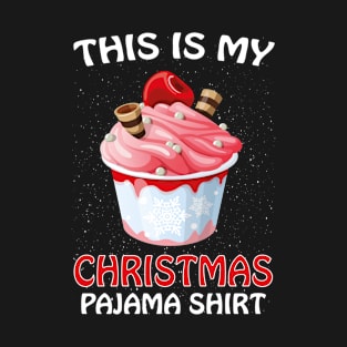 This Is My Christmas Pajama Shirt Santa Ice Cream Funny Christmas T-Shirt