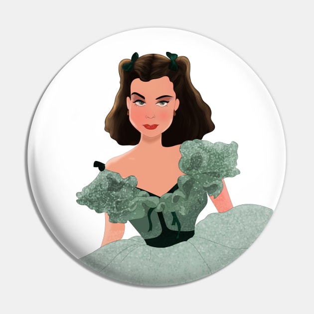 Scarlett O'Hara - Gone with the Wind Fanart Pin by Le petit fennec