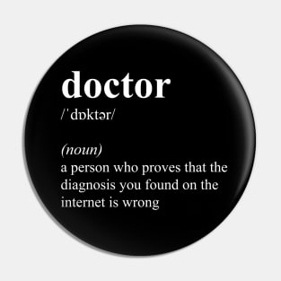 Funny Doctor Job Title Definition Pin