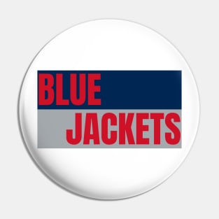 jackets blue team hockey Pin