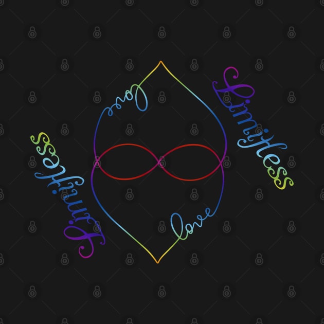 Limitless Love Rainbow Heart Polyamorous Design by Wanderer Bat