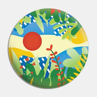 Abstract Jungle Landscape Pin