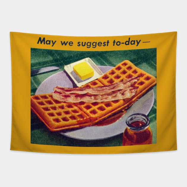 1930s Breakfast Time Tapestry by historicimage