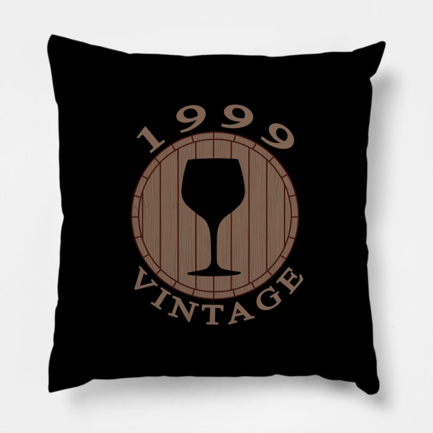 Vintage Wine Lover Birthday 1999 Pillow by TMBTM