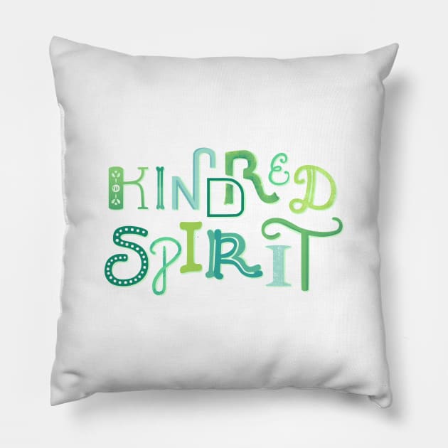 Kindred Spirit (green) Pillow by BumbleBess