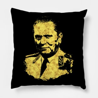 Josip Broz TITO the President of Yugoslavia SFRJ Abstract Gold Style Portrait Pillow