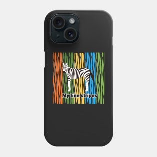 fine stripes,zebra,RAINBOW Phone Case