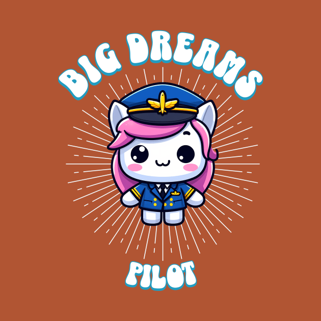 Big Dreams Pilot Unicorn Ocean Edition by Pink & Pretty