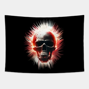 Flaming Skull Tapestry