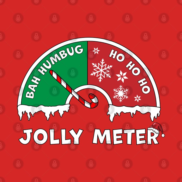 Jolly Meter Bah Humbug To Ho Ho Ho Anti Christmas Funny by OrangeMonkeyArt