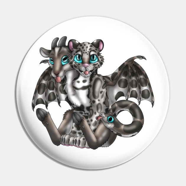 Chimera Cubs: Clouded Leopard (Silver) Pin by spyroid101