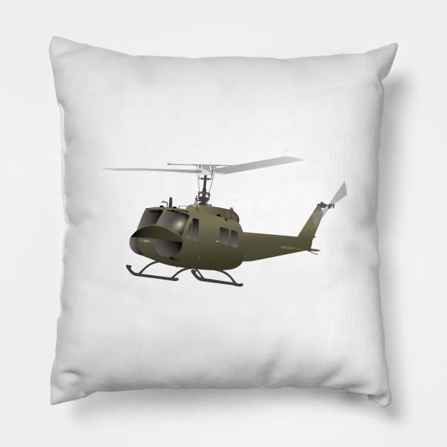 UH-1 Huey Helicopter Pillow by NorseTech