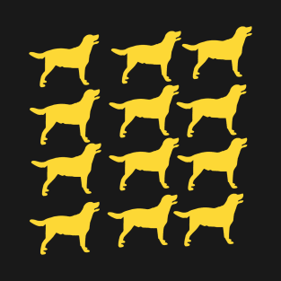 Crowd of Yellow Lab Silhouette T-Shirt