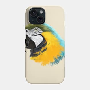 Blue-and-yellow macaw Phone Case