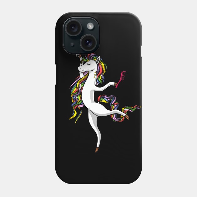 Unicorn Hairdresser Hairstylist Phone Case by underheaven