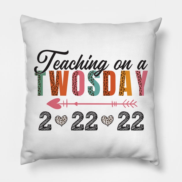 Happy Twosday Tuesday February 22nd 2022 - Funny 2/22/22 Souvenir Gift Pillow by Gaming champion