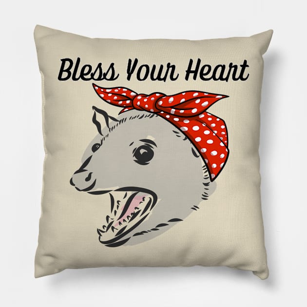 Bless Your Heart Possum Pillow by AppalachianBritches