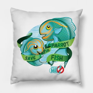 Save the Parrot fish Pillow