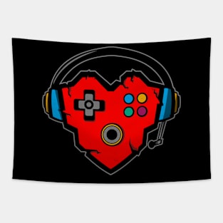 Gaming Heart Tapestry