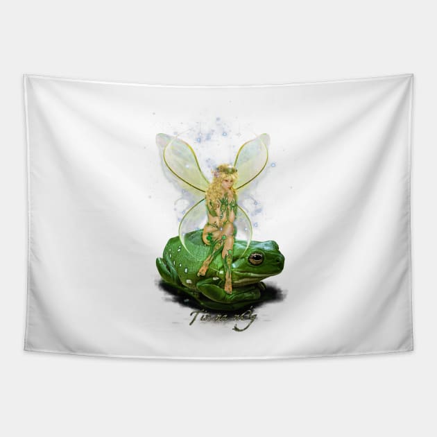 Tir na nOg Fairy and Frog Tapestry by 3vaN