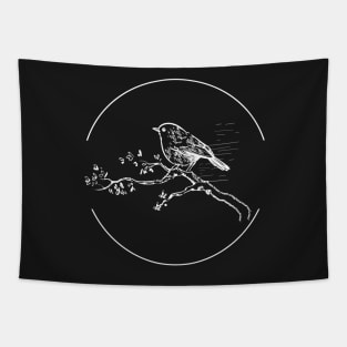 bird photography sketch Tapestry