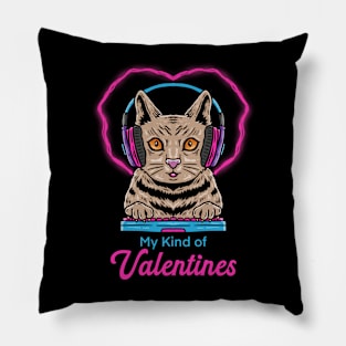 CAT VALENTINES GAMER Pillow