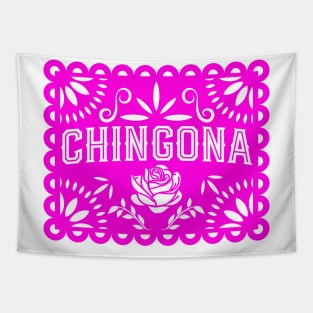 Chingona Purple Papel Picado Tapestry