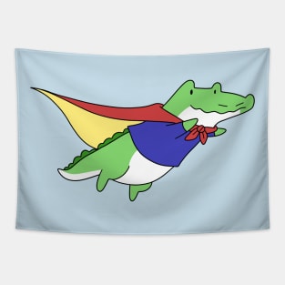 Superhero Alligator Tapestry