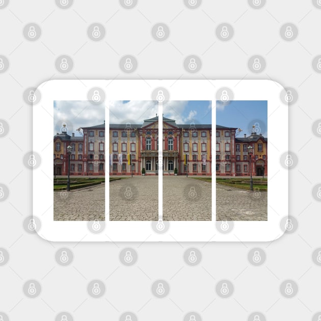 Bruchsal Palace (Schloss Bruchsal), also called the Damiansburg, is a Baroque palace complex located in the Baden-Wurttemberg. A fine Roccoco decoration. Germany Magnet by fabbroni-art