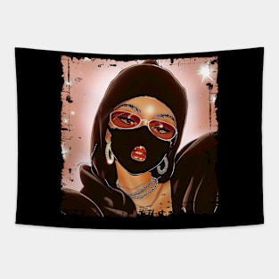 Badass Baddie with Mask Tapestry